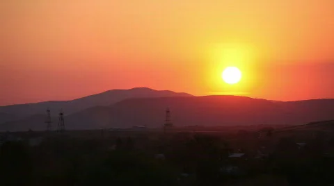 Sunset Time Lapse Video stock 784266