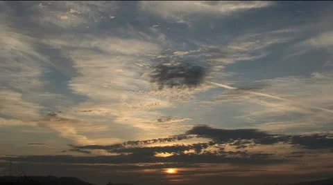Sunset:  Time Lapse Stock Footage 10830821