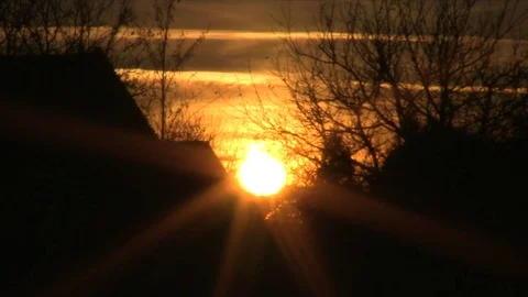 Sunset Time Lapse Stockbeeldmateriaal 73227625