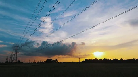 Sunset Time Lapse Stock Footage
