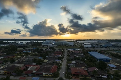 Sunset time lapse Stock Footage 128090401