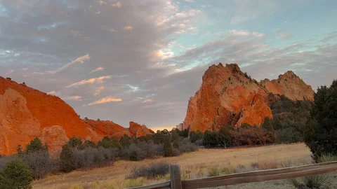 Sunset Time-Lapse in Garden of the Gods Stock Footage 336672714