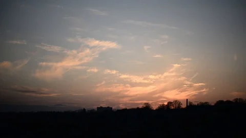 Sunset time lapse. Gradual darkening. Video stock 106331353