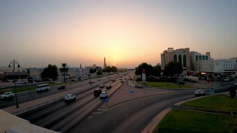 Sunset time lapse at Grand Mosque, Muscat, Oman. Stock Footage 138753044