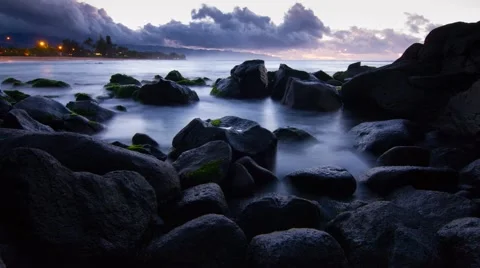Sunset time lapse in Hawaii Stock Footage 44066160