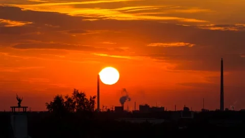 Sunset Time Lapse HD Stock Footage 135740521