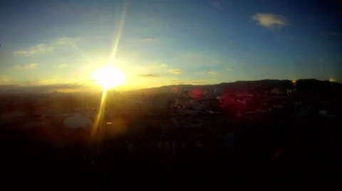 SUNSET TIME-LAPSE IN HOLLYWOOD Stock Footage 31396063