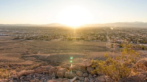 Sunset Time Lapse of the Las Vegas Strip in 4k Stock Footage 87258476