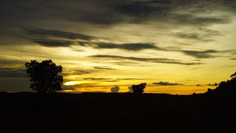 Sunset Time lapse Looma Camballin Kimberley Purnululu Outback Australia WA Video stock 267011110