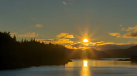 Sunset Time Lapse of Lost Creek Lake, Rogue River, Oregon, Stock-Footage 59822808