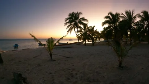 Sunset time-lapse in Mano Juan, Saona Island, March 2022 . Stock Footage 194825037