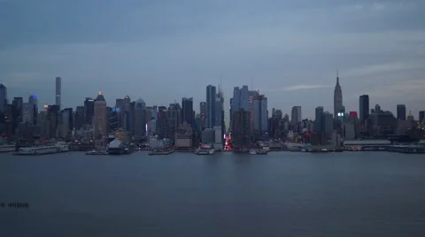 Sunset time lapse of midtown Manhattan and the Empire State Building Video stock 61302665