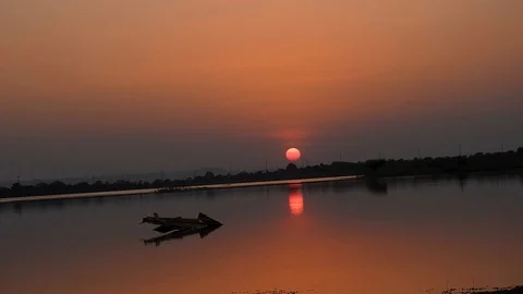 Sunset in time lapse mode Video stock 110731373