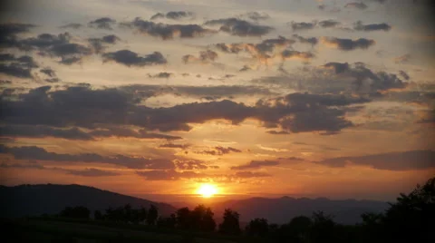 Sunset time lapse mountain landscape Stock-Footage 56979805