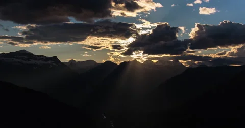 Sunset Time-Lapse in the Mountains Stock Footage 41669456