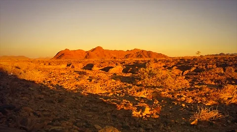 Sunset time lapse in Namib Desert, Namibia, Africa. 4K. Stock Footage 44099208