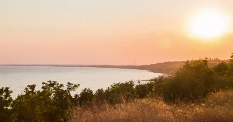 Sunset time lapse. Ochakov, Ukraine. Stock Footage 51984039