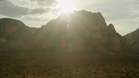 Sunset Time Lapse over Desert Mountains Видео 28812411