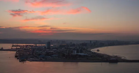 Sunset time-lapse over Durban. Vídeos de archivo 63917050