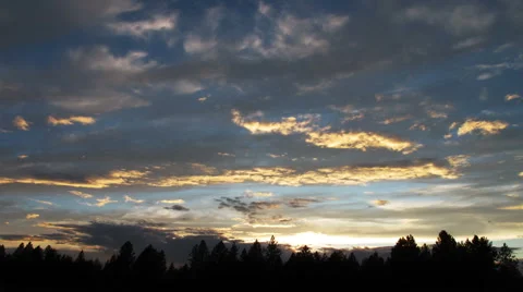 Sunset time lapse over forest Video stock 3957588