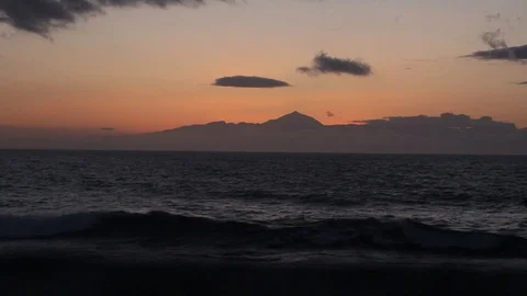 Sunset Time Lapse Over Gran Canaria island Stock Footage 124297119