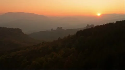 Sunset time-lapse over the mountains Stock Footage 21638065