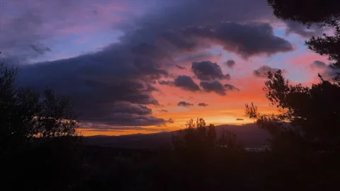 Sunset time lapse over the mountains Видео 170115522