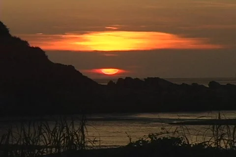 Sunset time lapse over ocean Stock Footage 286838