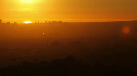 Sunset Time Lapse Over Ocean HD Stock Footage 10797826