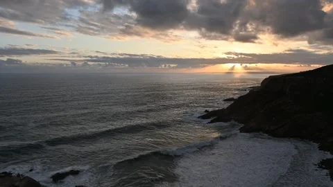 Sunset time lapse over the ocean Stock Footage 296786584