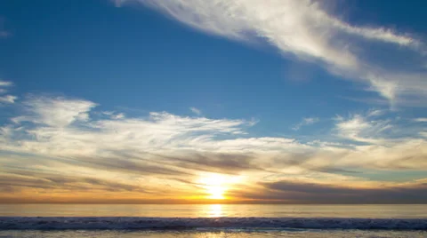 Sunset time lapse over the Pacific Ocean in San Diego 스톡 동영상 37379653