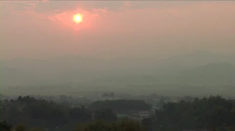 Sunset Time lapse over Rice Fields Vídeo Stock 39646903