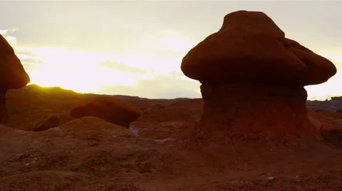 Sunset Time Lapse over Rock Formations Video stock 51759721
