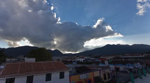 Sunset Time-lapse over San Cristobal, Chiapas, Mexico Stock Footage