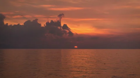 Sunset Time Lapse Over The Sea Stock Footage 150771718