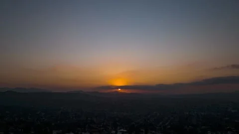 Sunset Time-Lapse over Suburban Los Angeles California Stock Footage 171836676