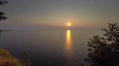 Sunset time lapse over Take Langanyika Stock Footage 60439796