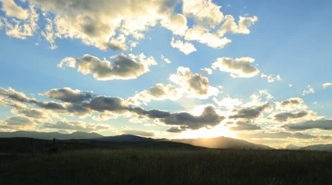 Sunset time lapse over the Waldron area of Southern Alberta Stock Footage 41876111