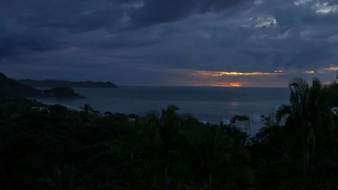 Sunset Time Lapse in Puerta Vallarta, Mexico Stock Footage 85320385
