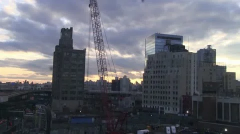 Sunset time lapse in Queens, NY Stock Footage 20543107