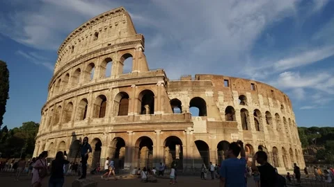 Sunset time lapse of Roman Coliseum Stock Footage 136682105