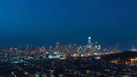Sunset time-lapse of San Francisco 動画素材 115359234