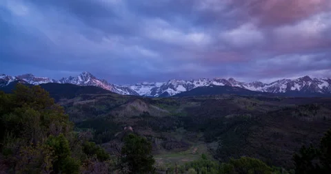 Sunset Time Lapse of the San Juan Mountains in Colorado Stock Footage 234767686