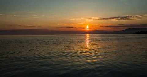 Sunset time lapse at a sea coast Video stock 75173047