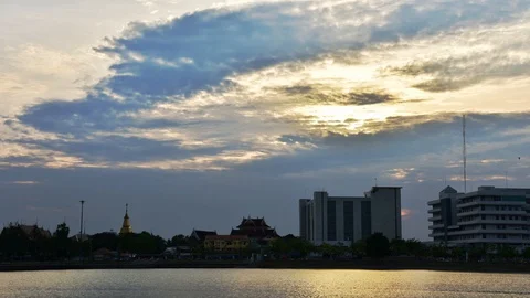 Sunset time lapse seen. Stock Footage 129248060