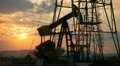 Sunset Time Lapse Shot Gas Extraction Oil Pump Pipeline Working Production Field HD Footage