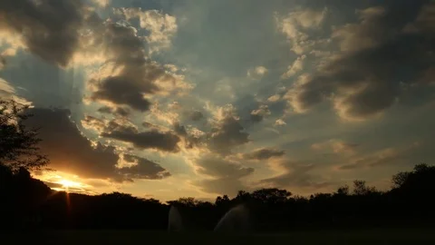 Sunset Time lapse Sun City Golf Course Stock Footage 75058688