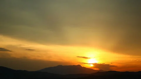 Sunset Time Lapse - Sun Rays - Amazing Timelapse Sunrise Stock Footage 39942542