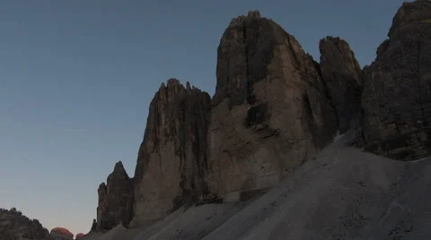 Sunset time lapse tre cime de lavaredo paternkofel speedmove Stock Footage 66749271