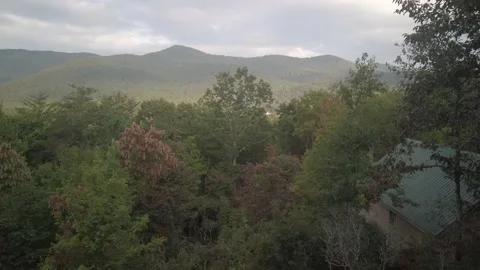 Sunset Time Lapse Trees and Mountains Scenic View Georgia Stock Footage 252616440